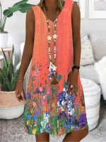 Romantic Sleeveless Multicolor Mini Dress - Image 2