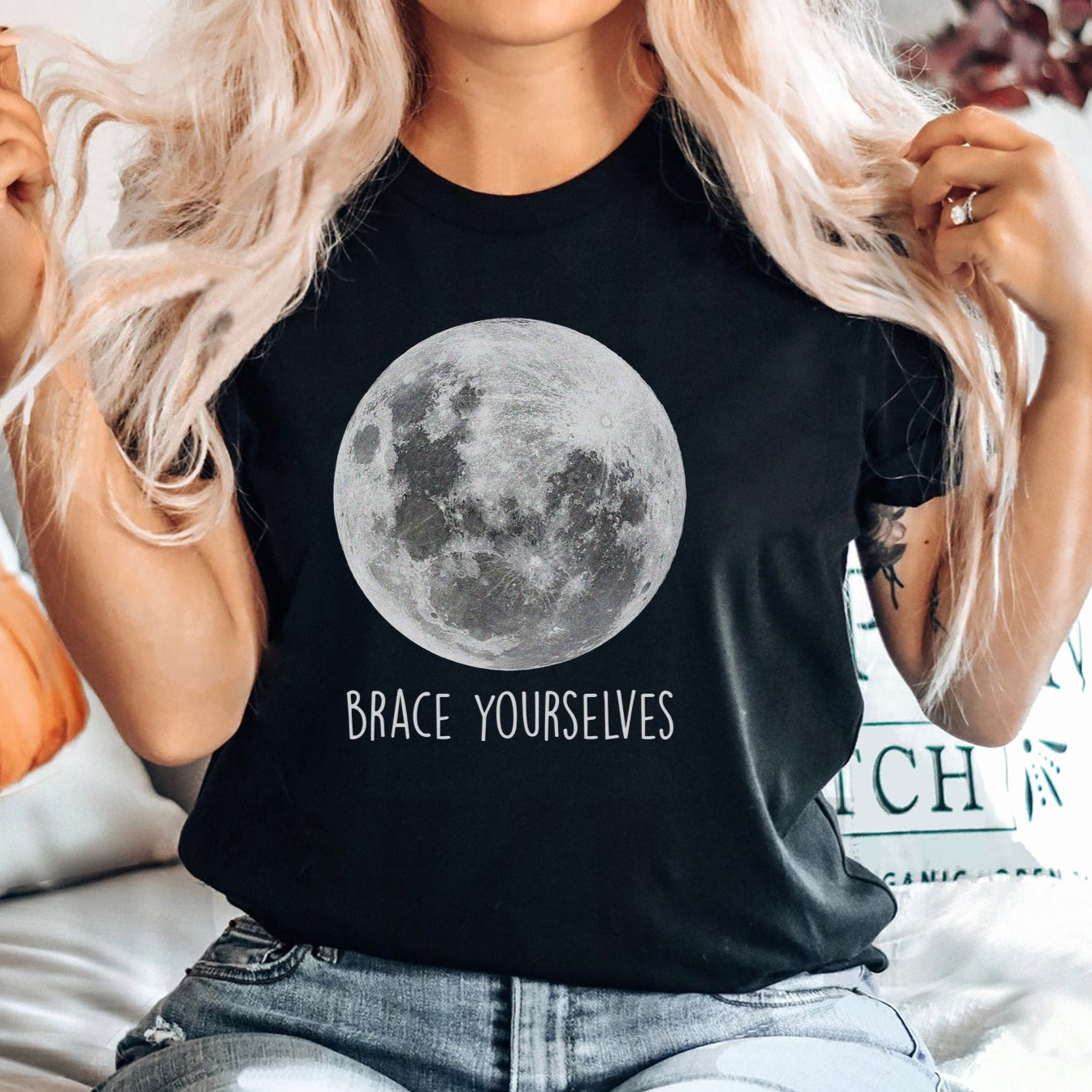 fullmoonblack Full Moon Brace Yourselves T-shirt - Image 1