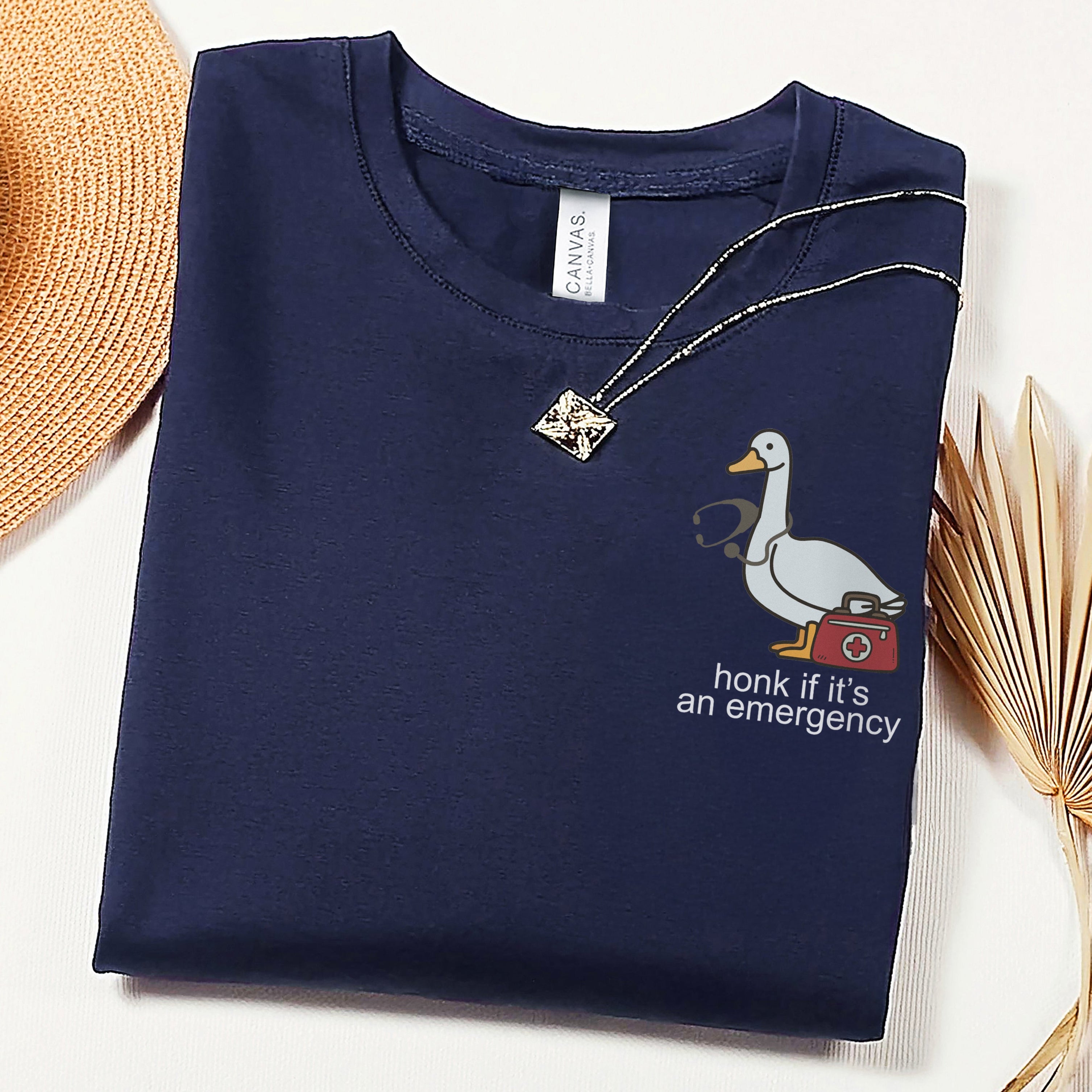honk_navy Honk If It's An Emergency T-Shirt - Image 1