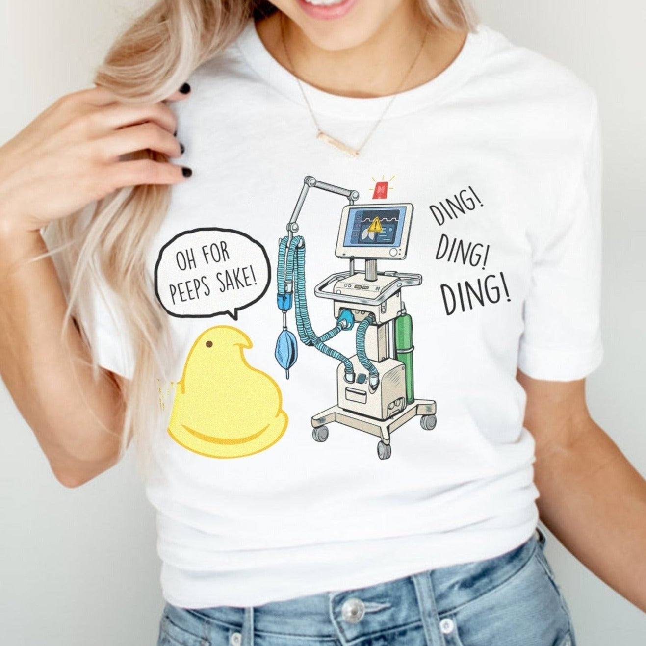 peepssakewhite Peeps Sake Ventilator T-Shirt - Image 1