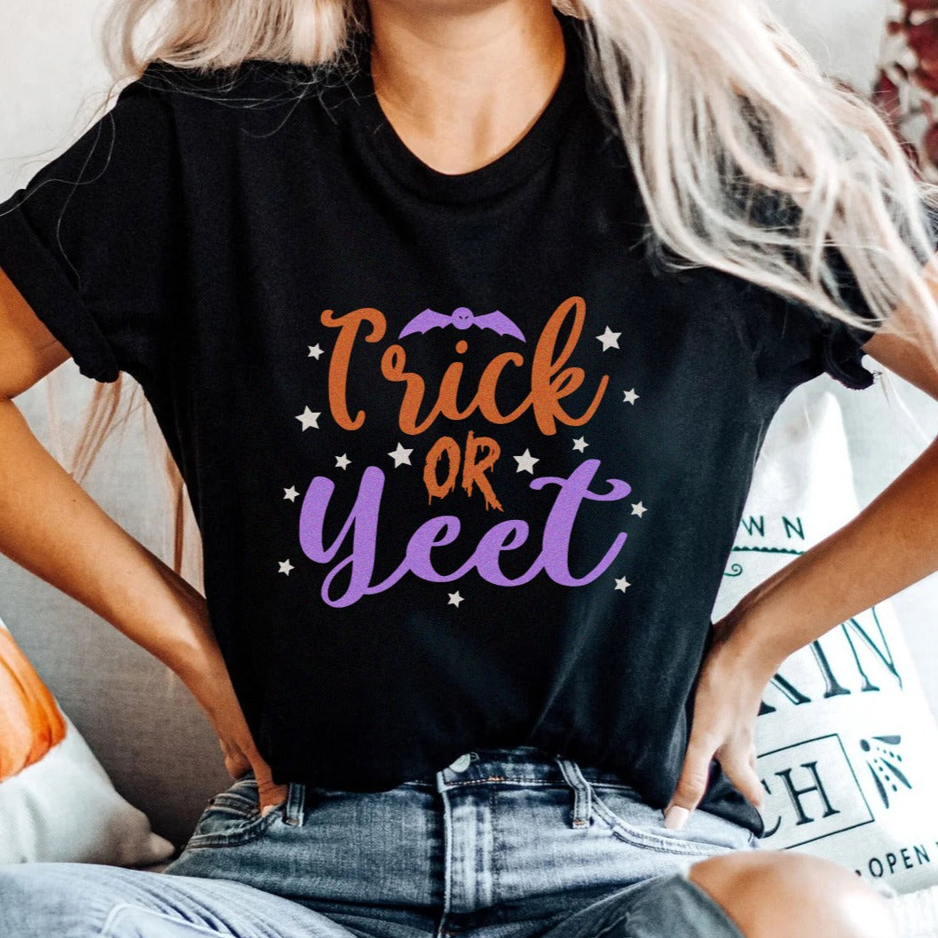 trickoryeetblack Trick or Yeet T-Shirt - Image 1